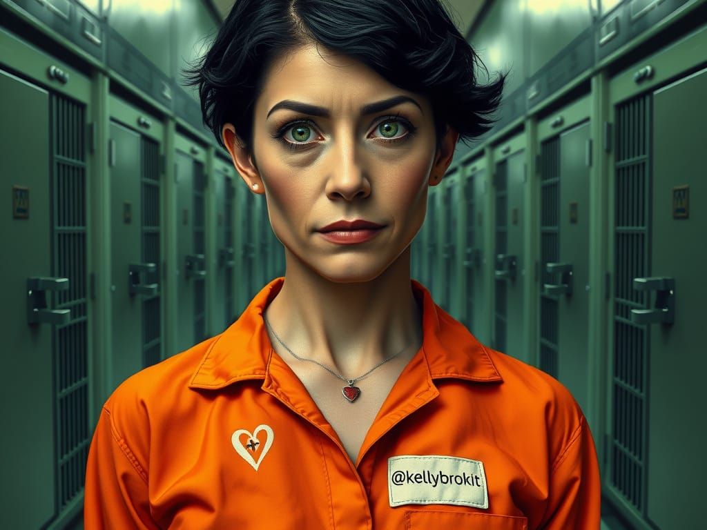 Resilient Inmate with Piercing Green Eyes