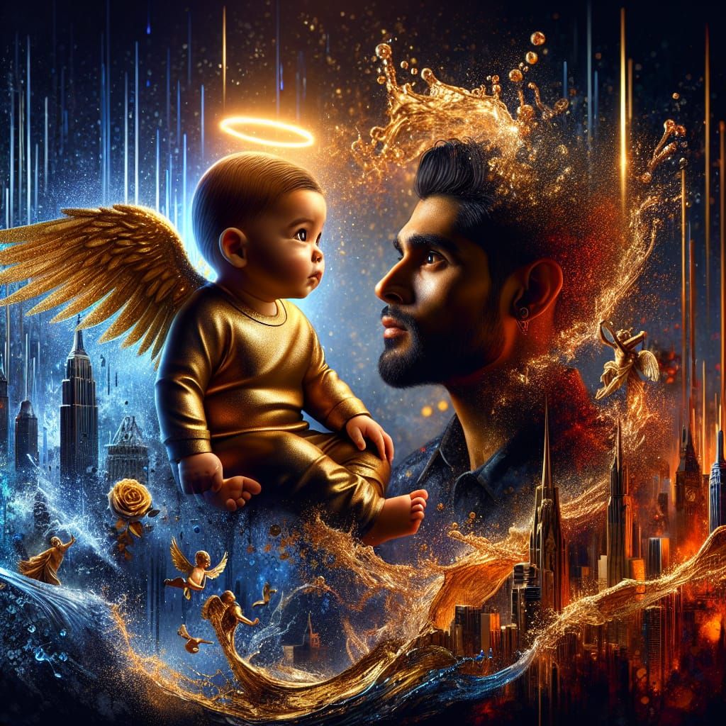 Guardian Angel watching over his father