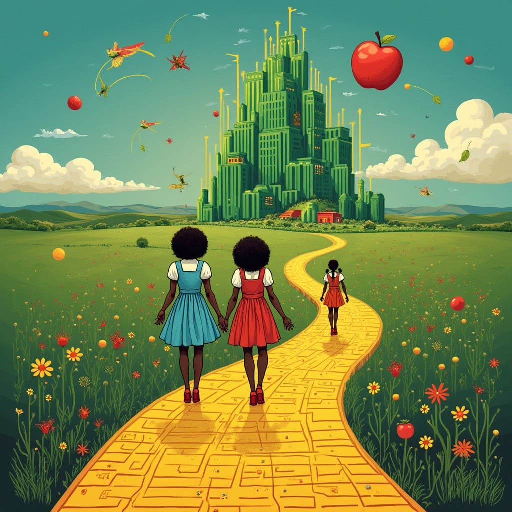 Robotic Dorothy's Oz Adventure on Circuit Board Road