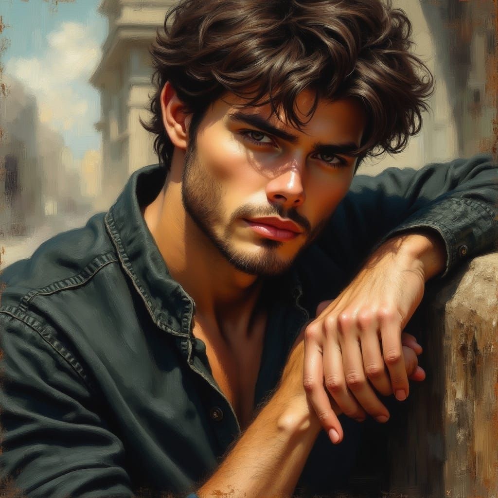 <lora:Beautiful women:0.5> stunning handsome male portrait, ...