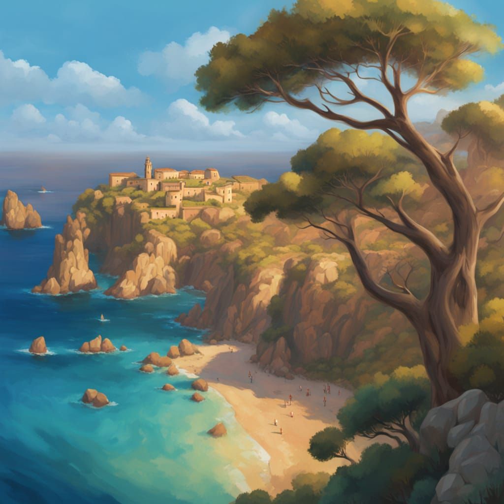Sardinia Landscape Concept Art: Rugged Coasts and Turquoise ...