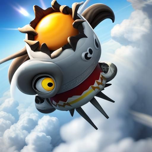 Whimsical Tornado with Googly Eyes in Divine Light