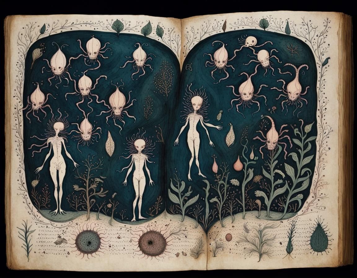 Eerie Ink Drawings from the Voynich Manuscript