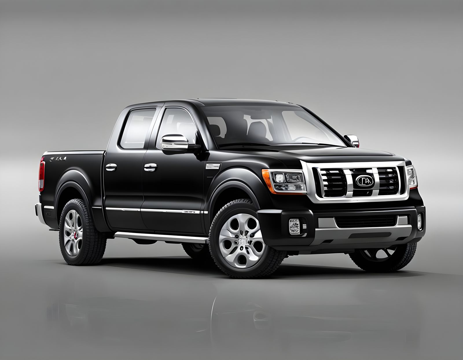 Black 2011 Kia Pickup Truck 3D Render