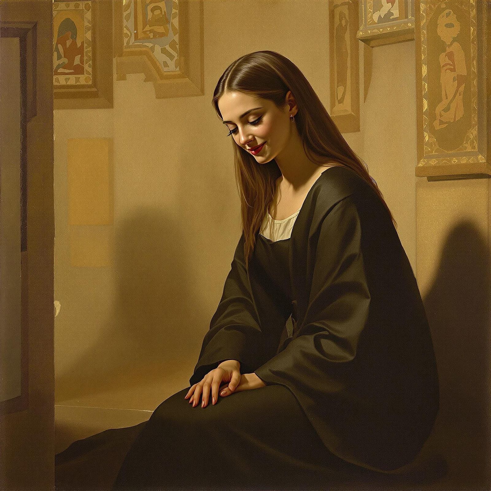 Elegant Woman in Quiet Contemplation