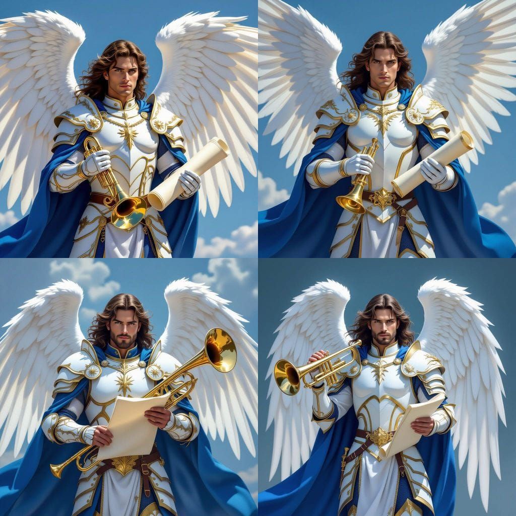 Archangel Gabriel in Heavenly Armor