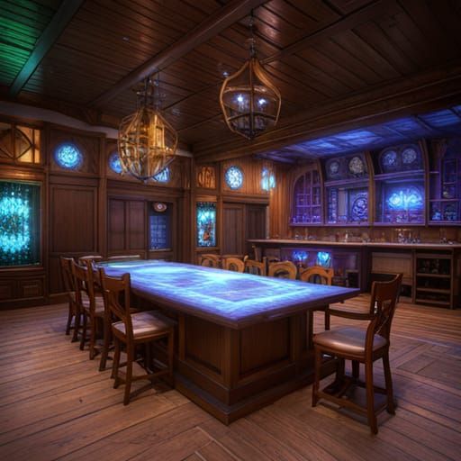 Iridescent Crystal Tavern Gemstone Shard Scenery