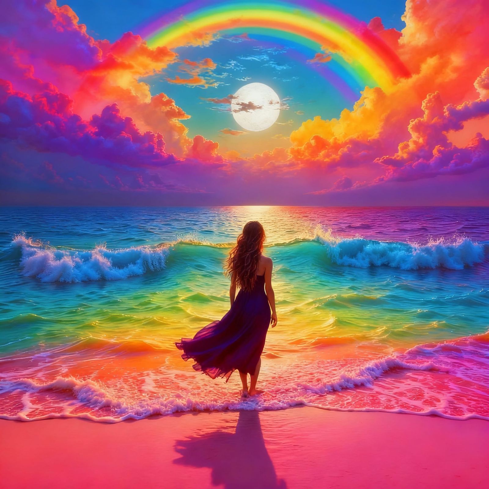 Vibrant Rainbow Transformation of Image