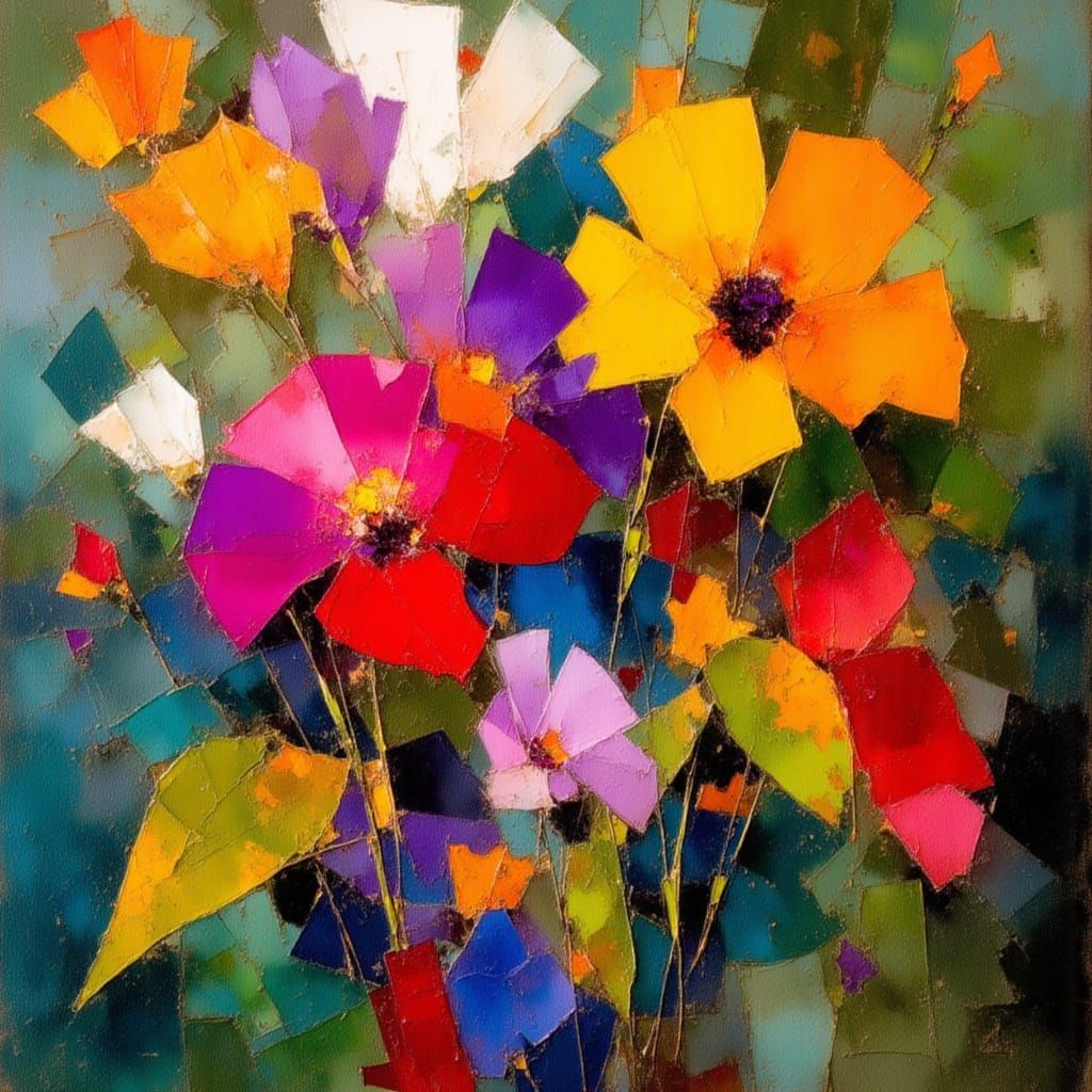 Folk Art Meets Abstract Isometric Style