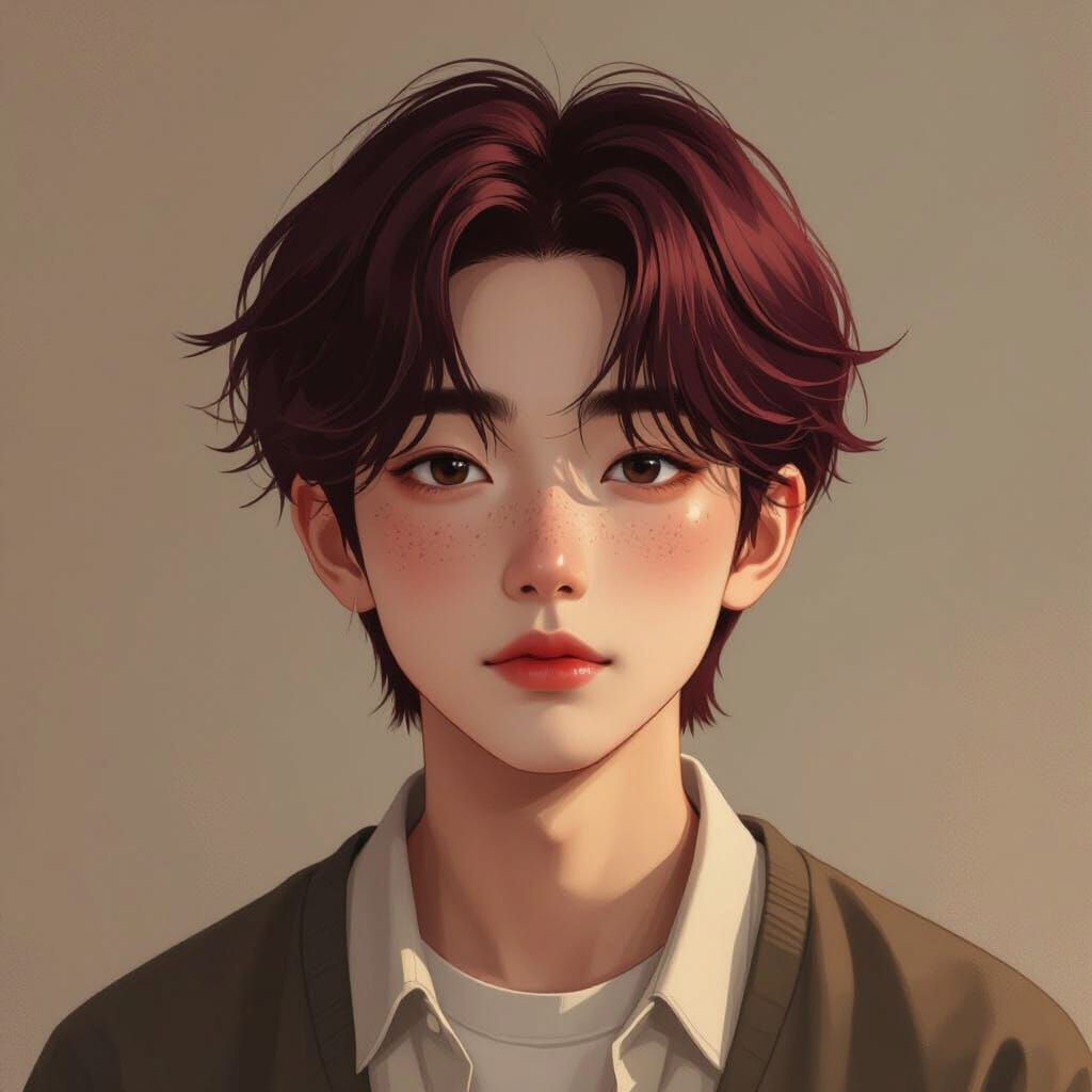 Dreamy Portrait of a Korean Teenager in Delicate Style