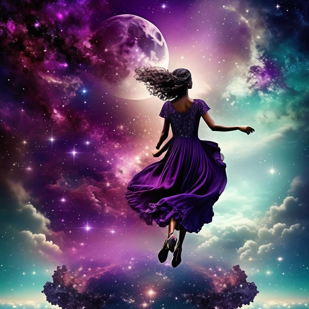 Pearlescent Stardust Dreamscape in Galaxy Grunge Style