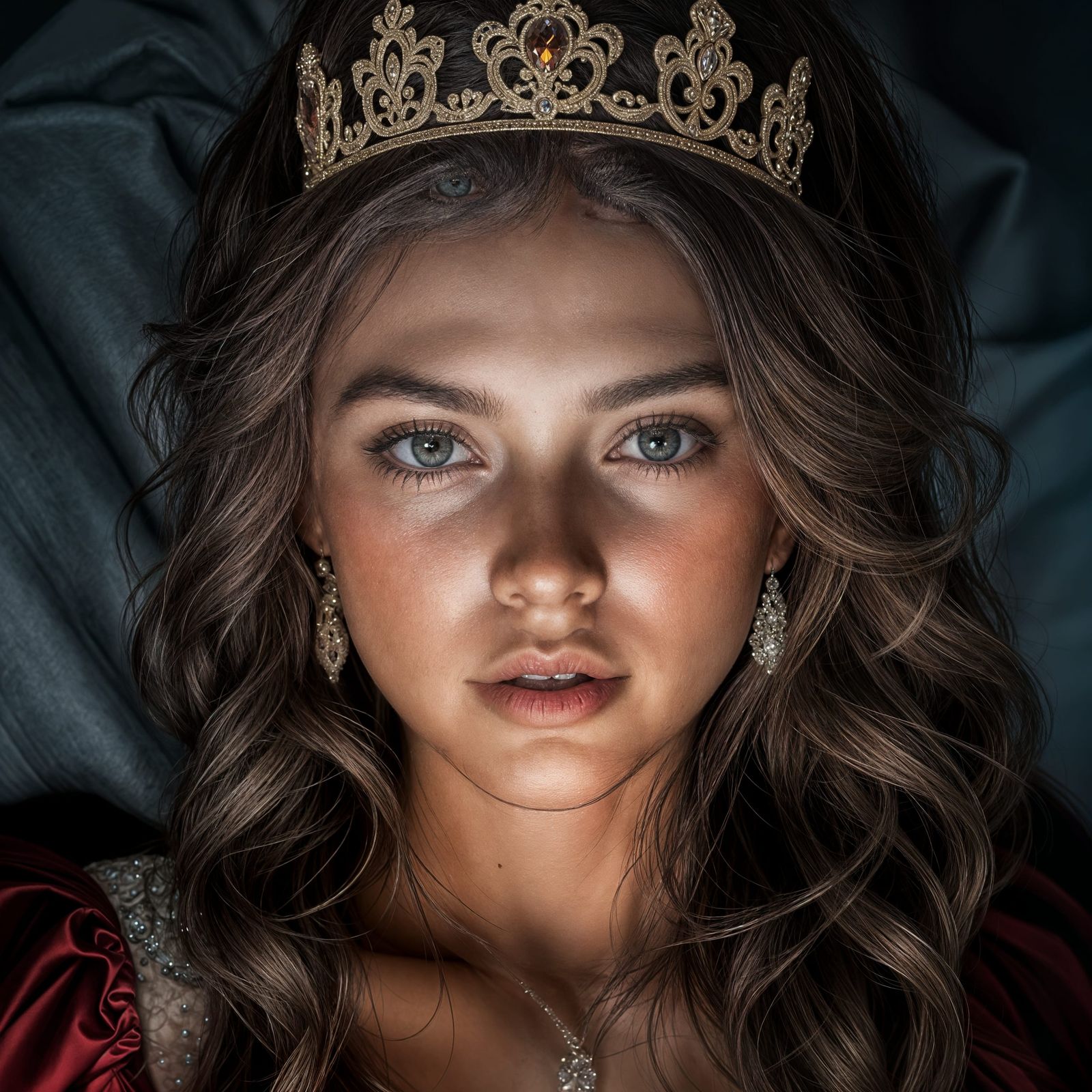 Hyperrealistic Portrait of Insomnia as a Beautiful Woman