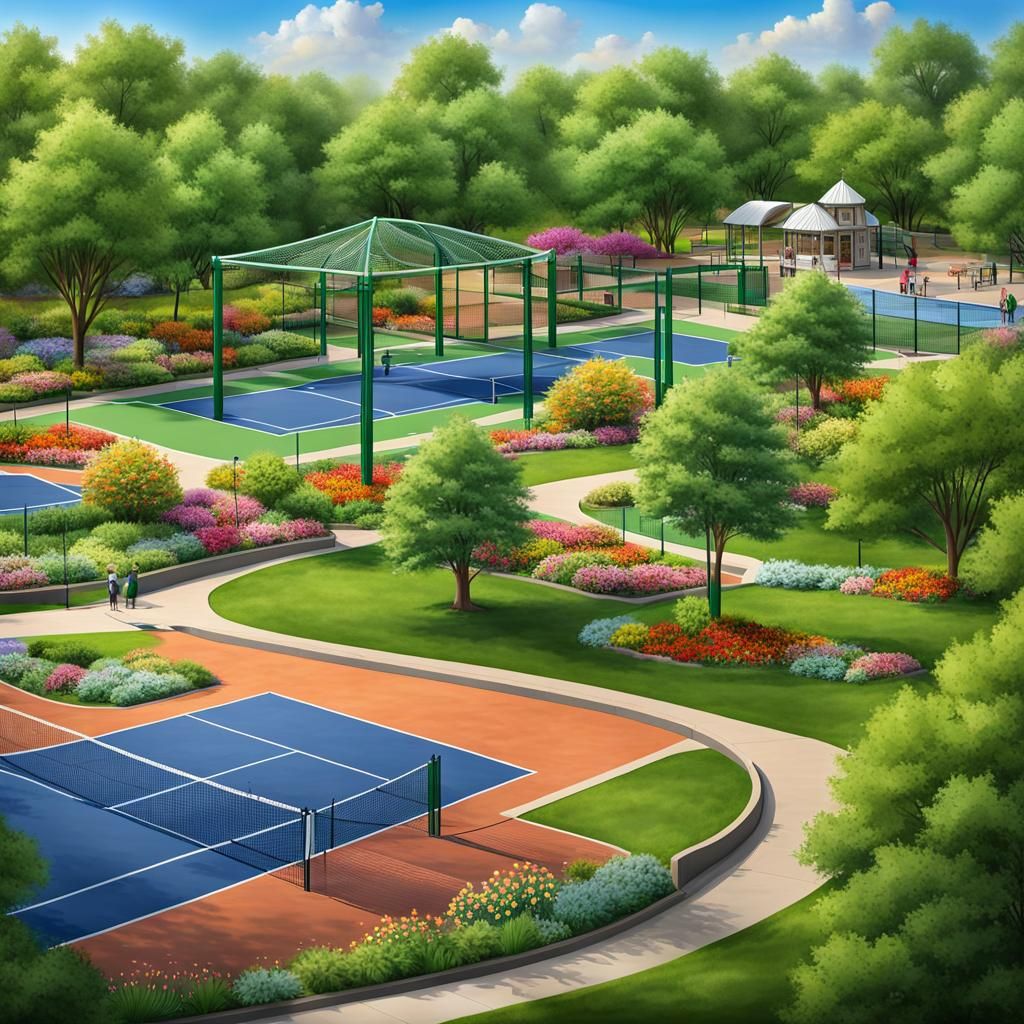 Abilene Park: Hyperdetailed Airbrush Art of Springtime Play