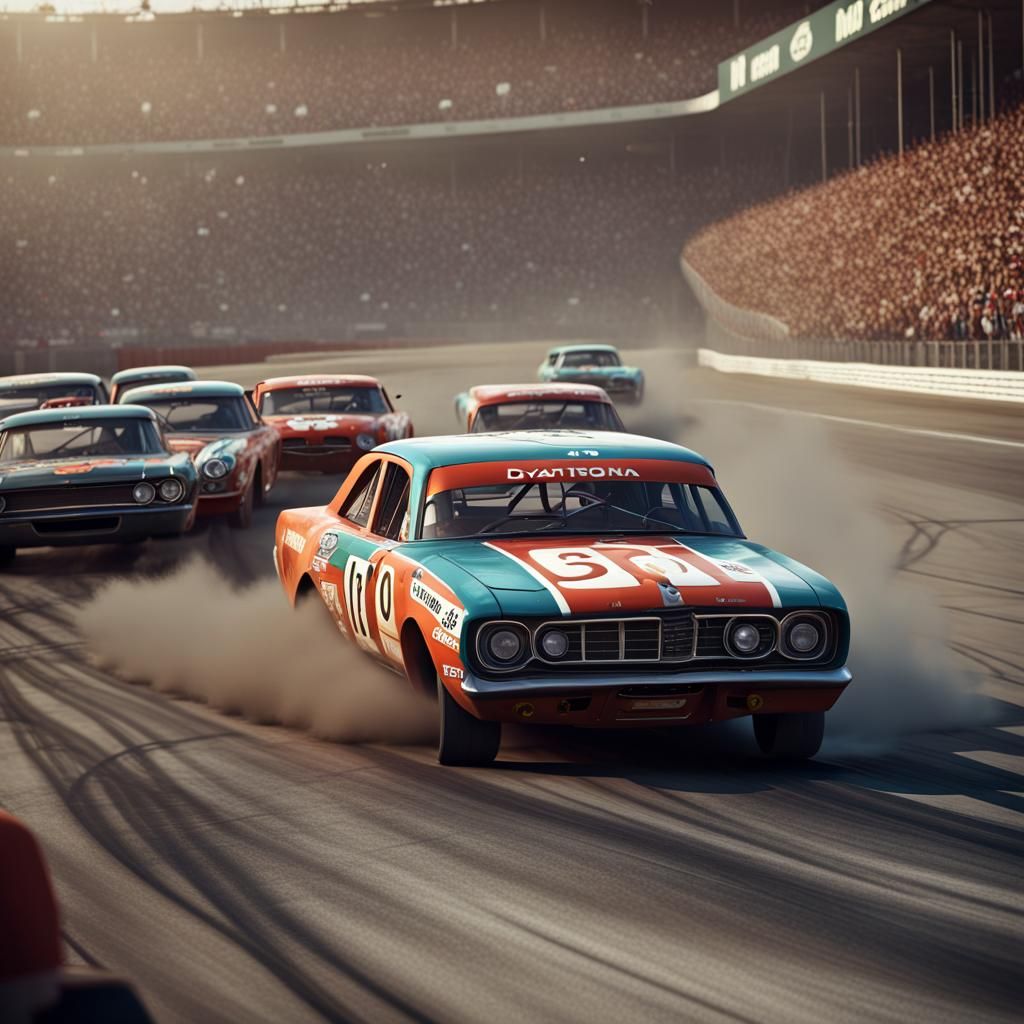 Daytona 1968 Stock Car Race: Huge Crash