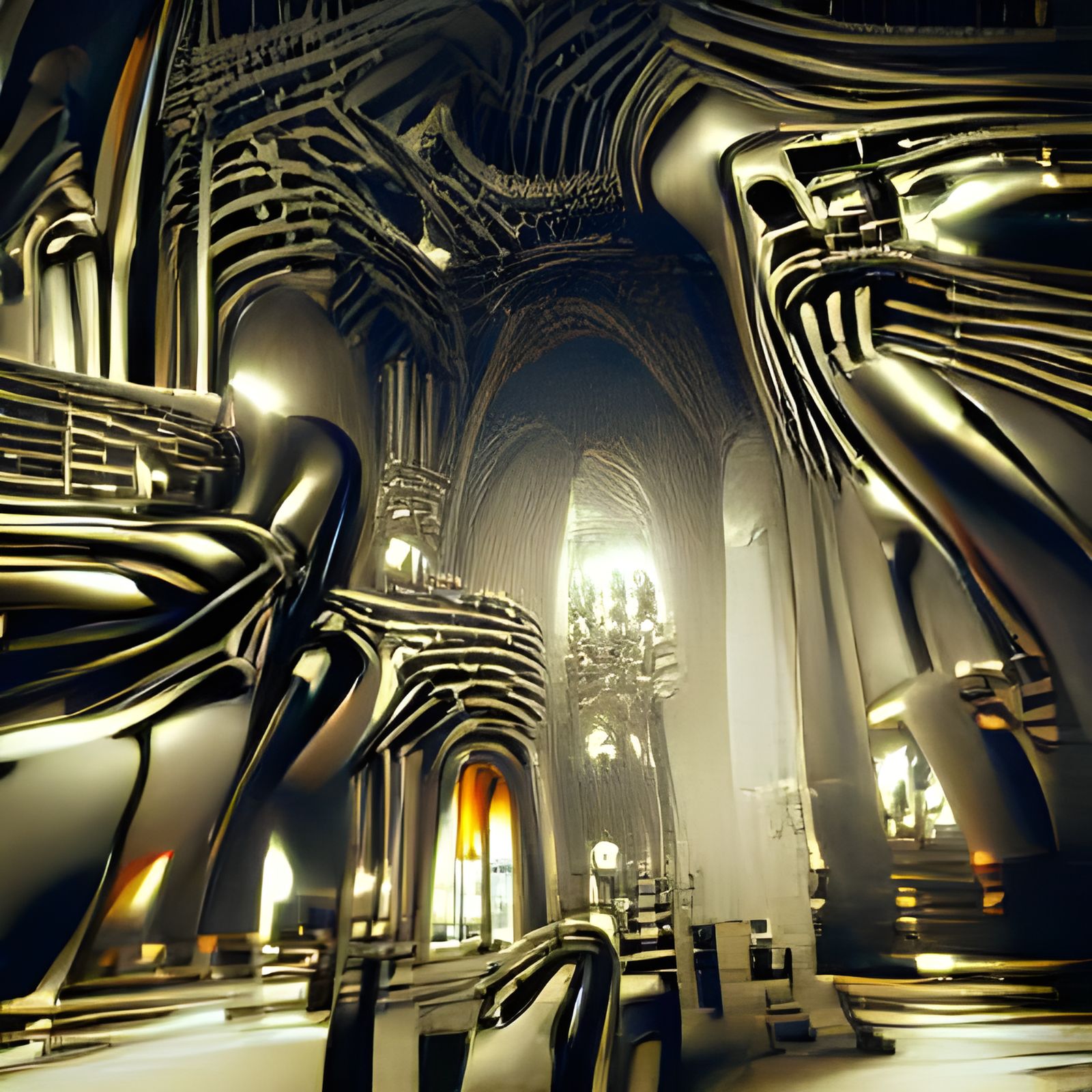 Abstract AI-Generated Interior Scene