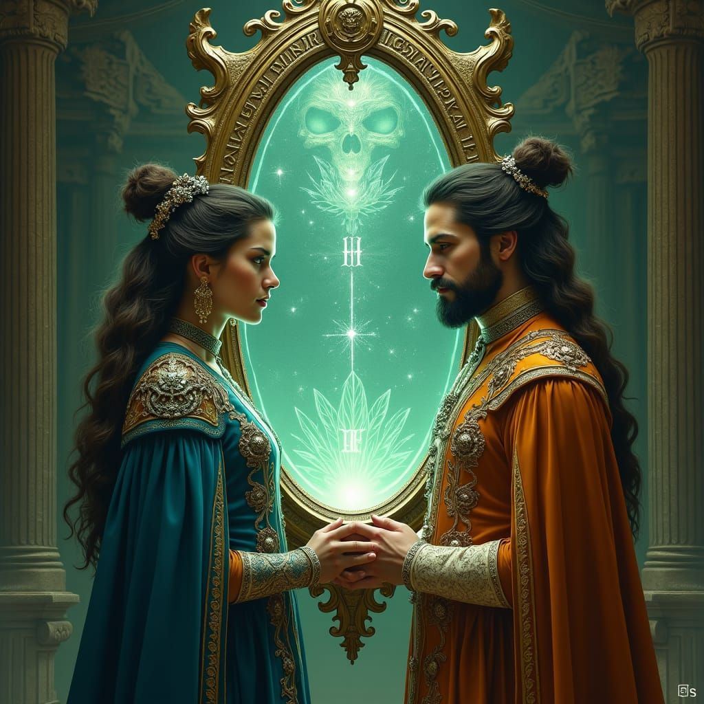 Mystical Mirror Reveals Inner Souls in Digital Art