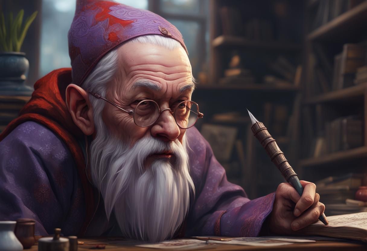 Gnome Cartographer in Intricate Fantasy Art Style