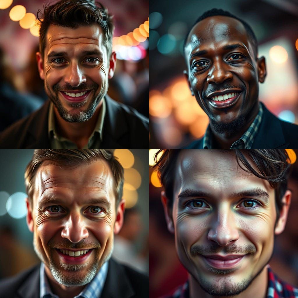 A Happy Portrait in a Bright Studio Setting