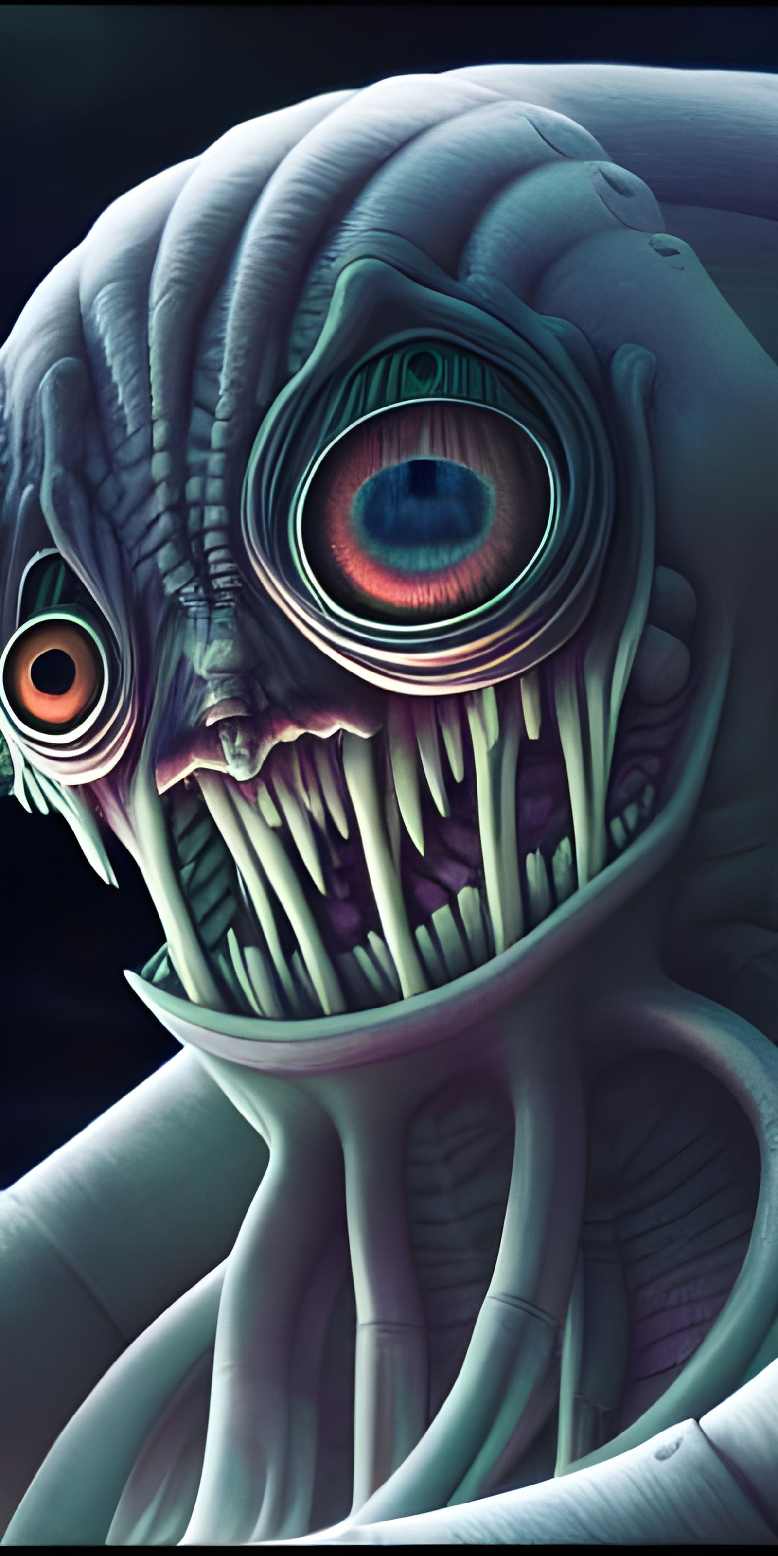 Fantasy Space Monster Art in Surreal Style