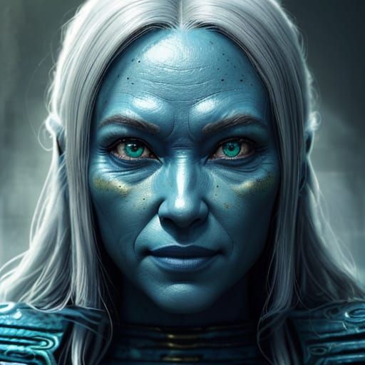 Ultrarealistic Closeup Portrait of a Demonic Beauty