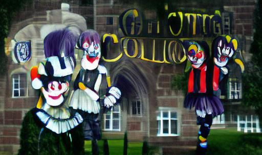 Gothic Clown with Dramatic Lighting