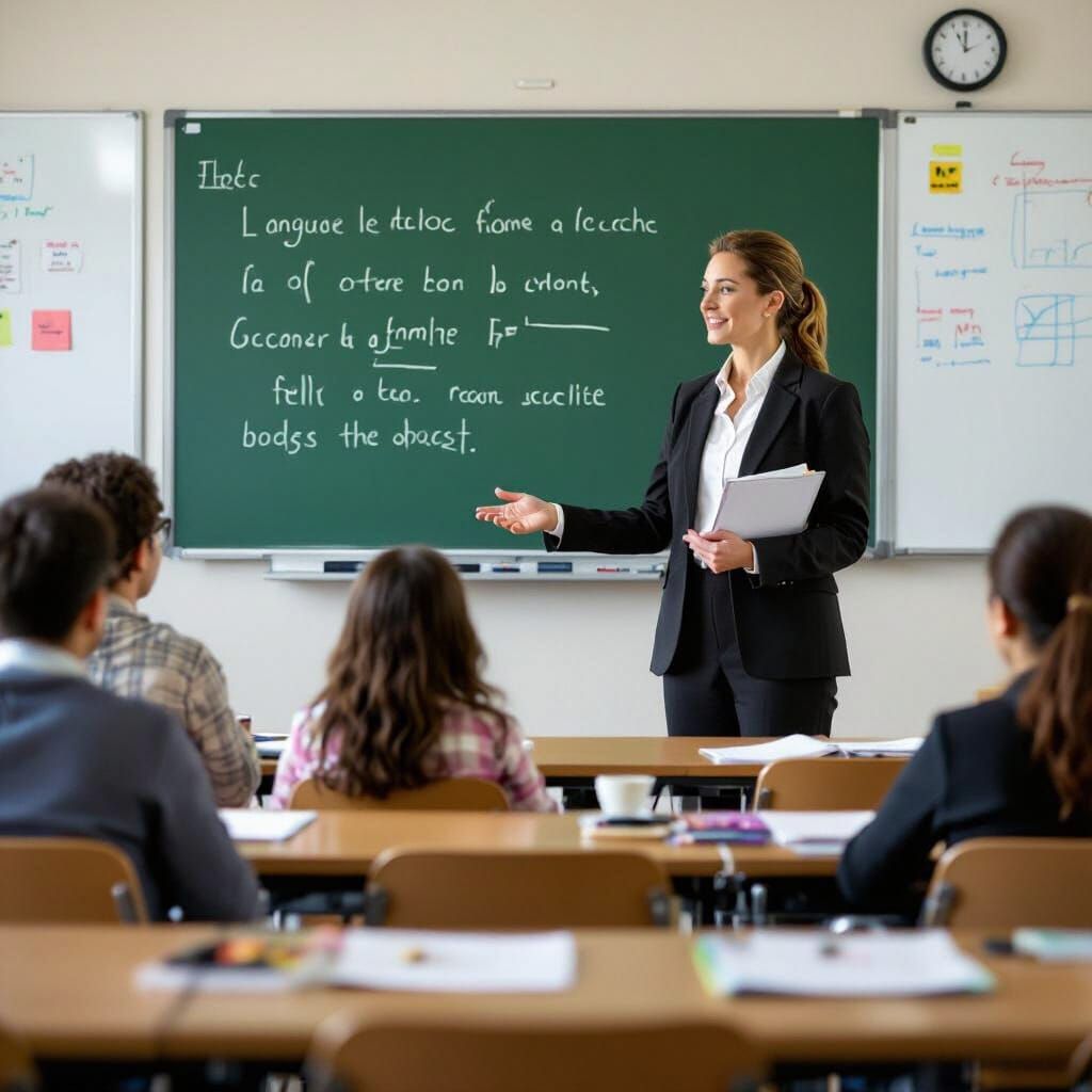 Engaging English Teacher in Classroom Setting