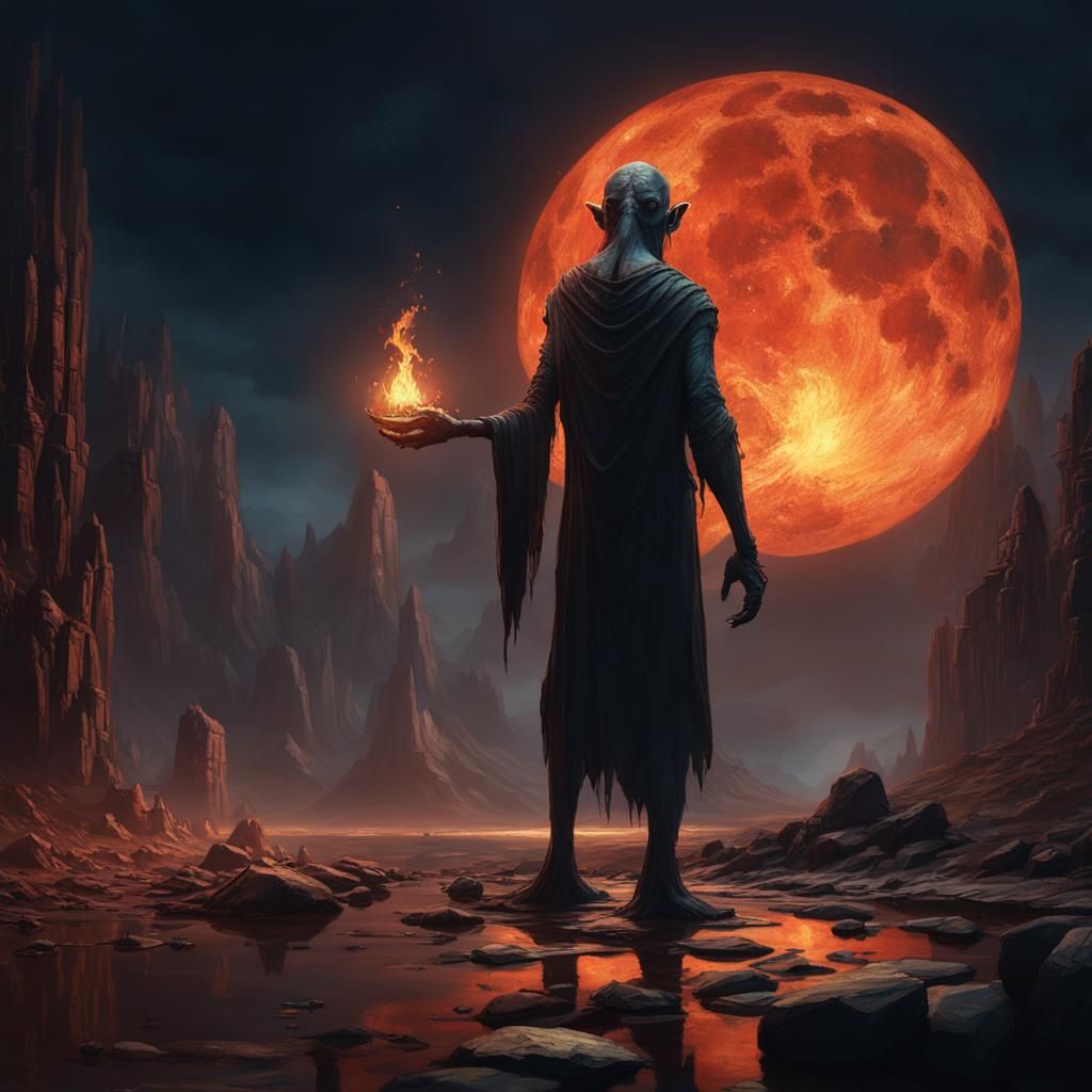 Gollum's Journey to Mordor: A Matte Painting