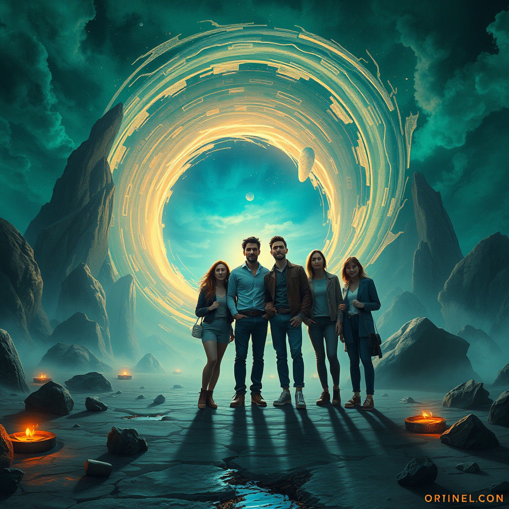 Friends Discover Ancient Portal: Stalenhag-esque Matte Paint...