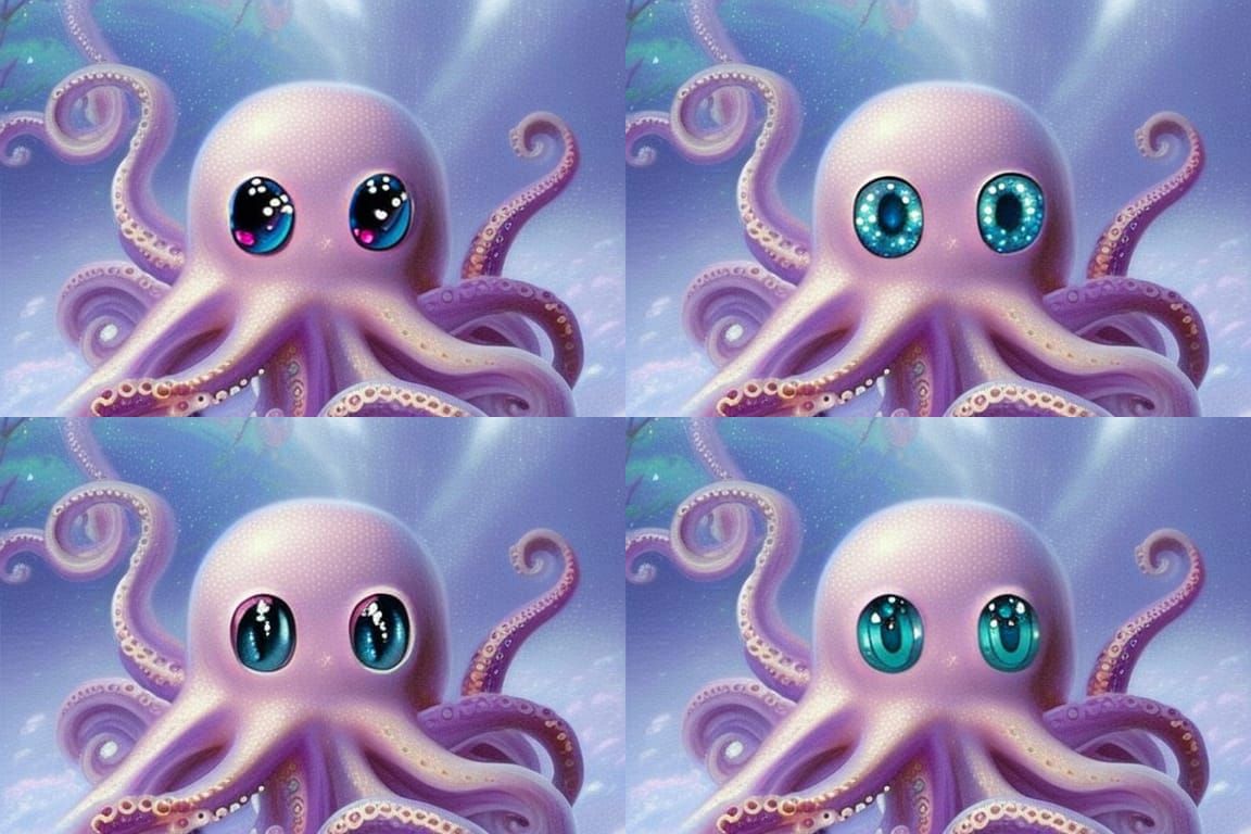 Cute Pink Sparkly Chibi Cartoon Eye