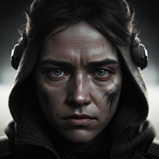 Star Wars Post-Apocalyptic Portrait in Gritty Realism Style