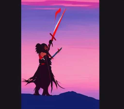 Girl Warrior Generated by AI