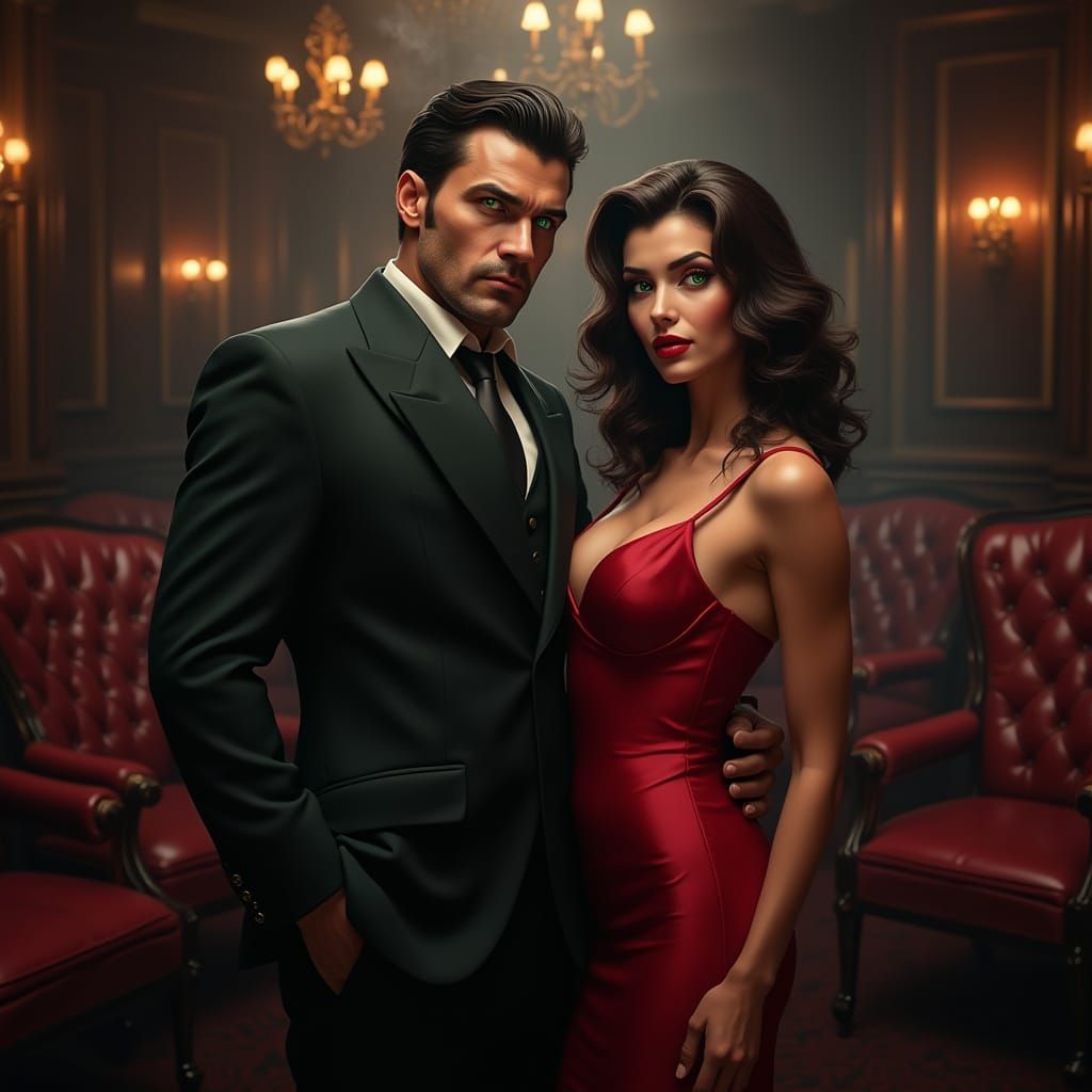 Mafia Boss in Smoky Italian Nightclub with Enchanting Italia...