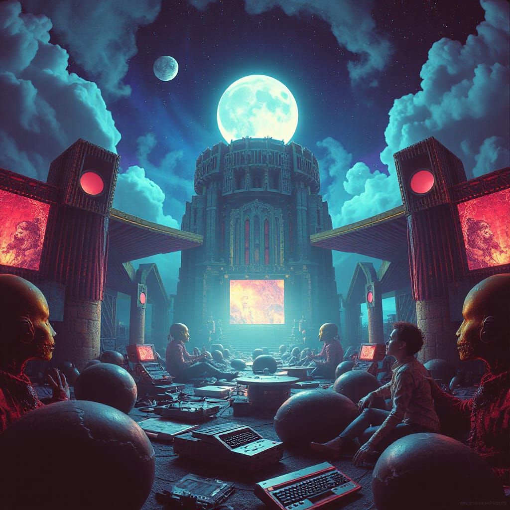 Eerie Retrofuturistic Sci-Fi Nightmare in Analog Horror Aest...