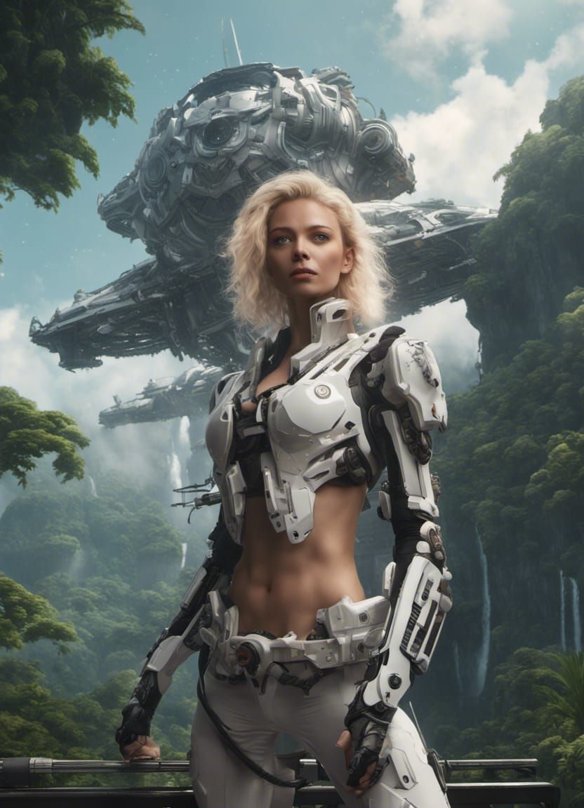 Space Pirate Portrait on Futuristic Starship