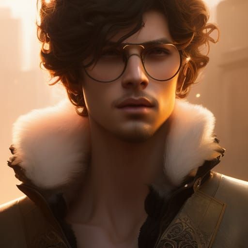 Wizard Portrait in Dark Fantasy Style