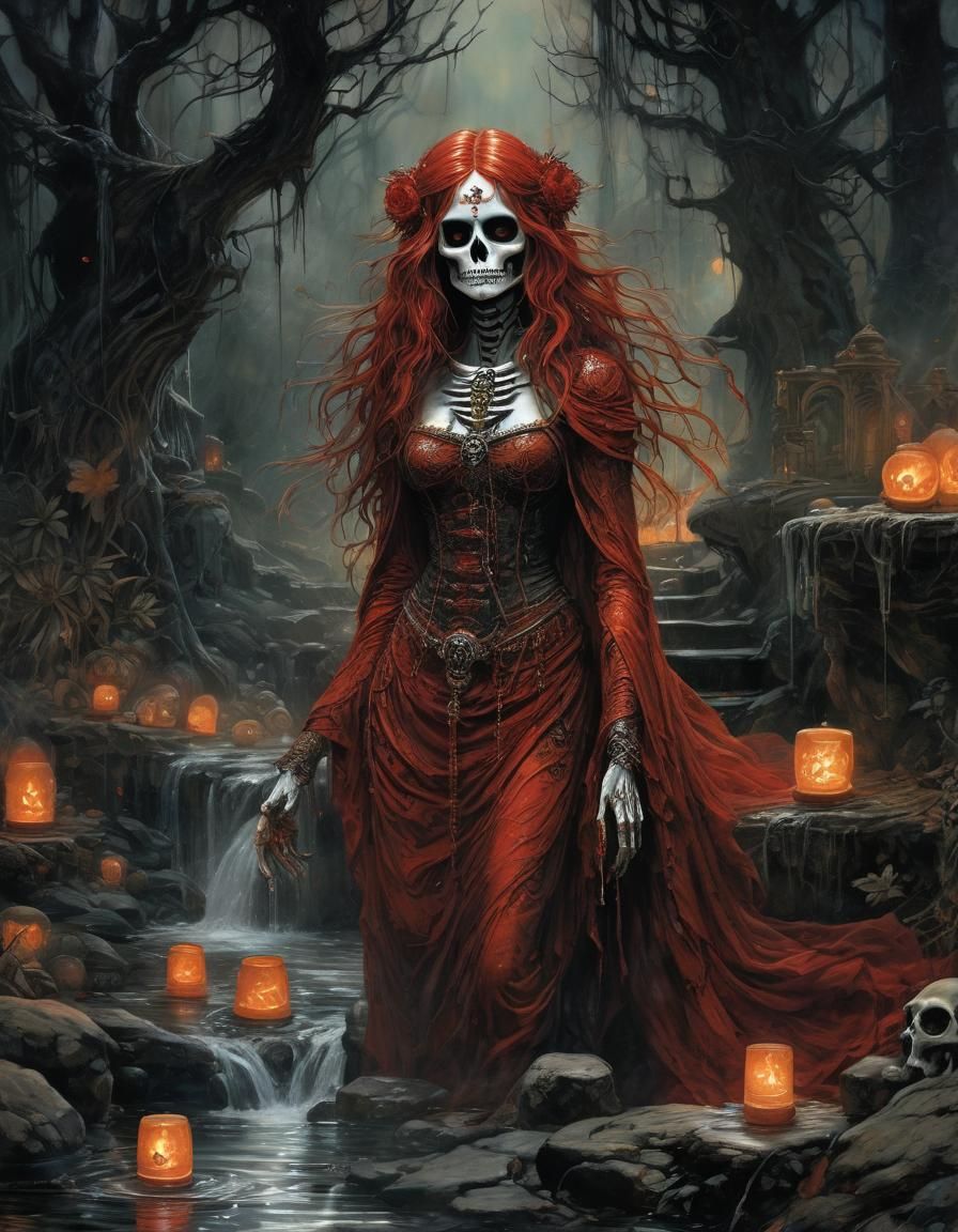 La Dia de los Muertos Cauldron in Rivendell