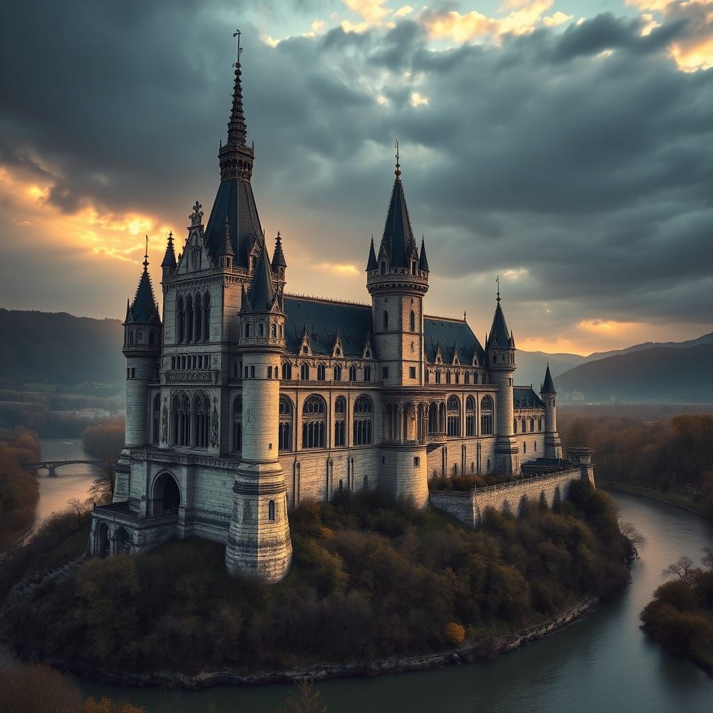 Ethereal Castle on the Rhine