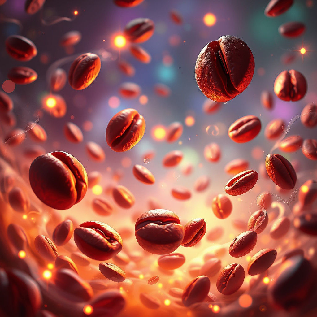 Dreamlike Coffee Beans in Fantasy Concept Art