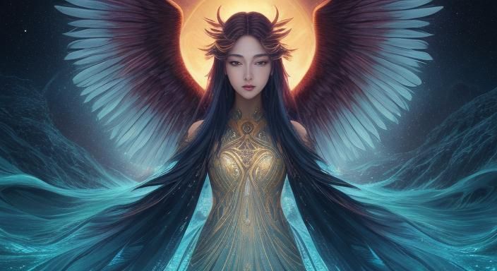 Cosmic Being Emerges in Surreal Oil Painting