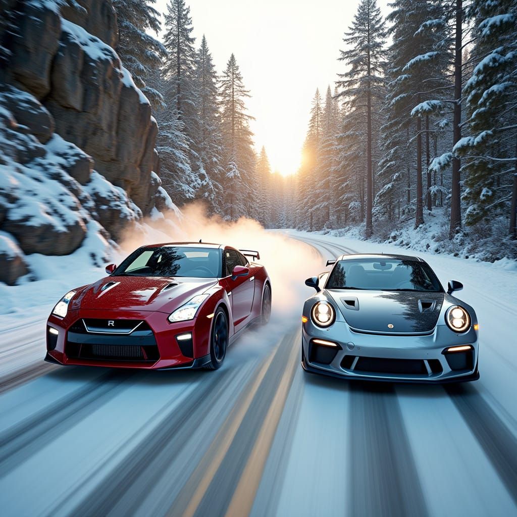Winter Wonderland Automotive Photography with High-Performan...