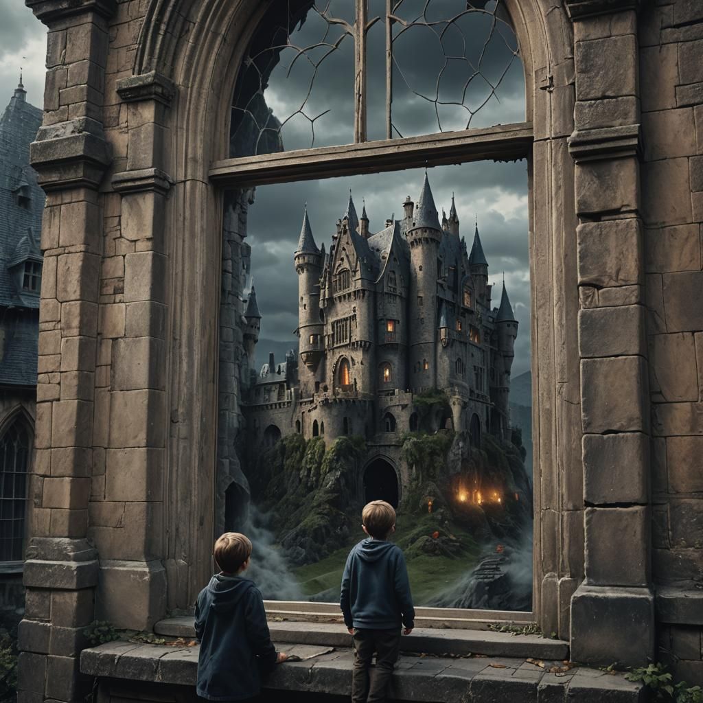 Boy Sees Ghost in Castle Window