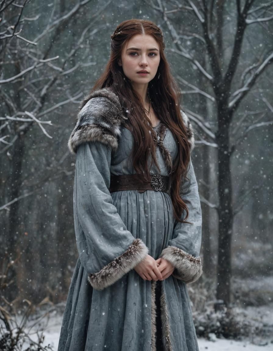 House Stark Daughter in Winterfell Snow