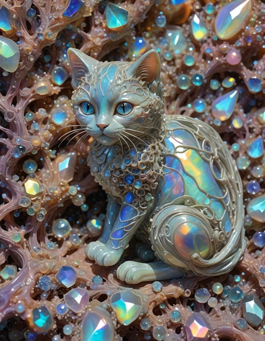 Spectrolite Opalescent Psychedelic Intricately Ethereally Go...