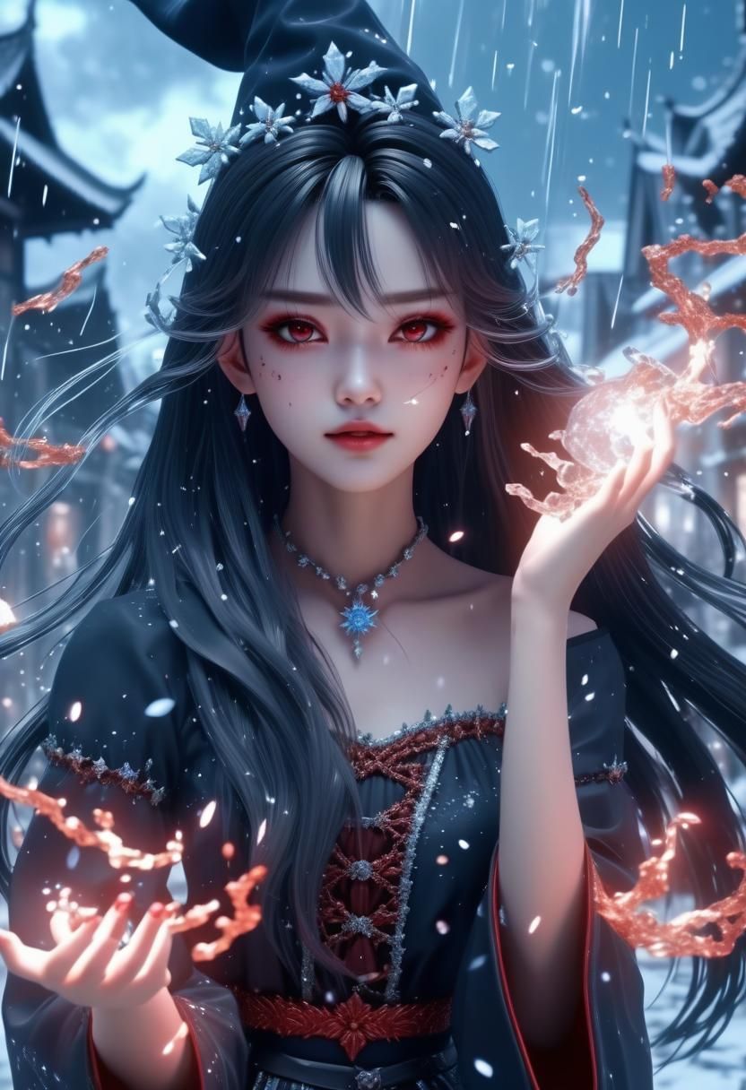 Crystal Witch Creates a Storm in Anime Style