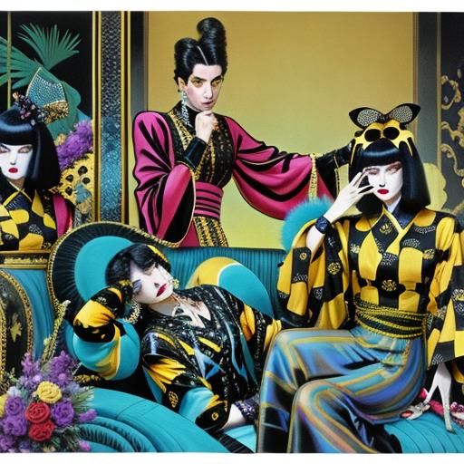 Lovely Bumblebee Ladies, Geisha-like, including one Androgynous Beauty