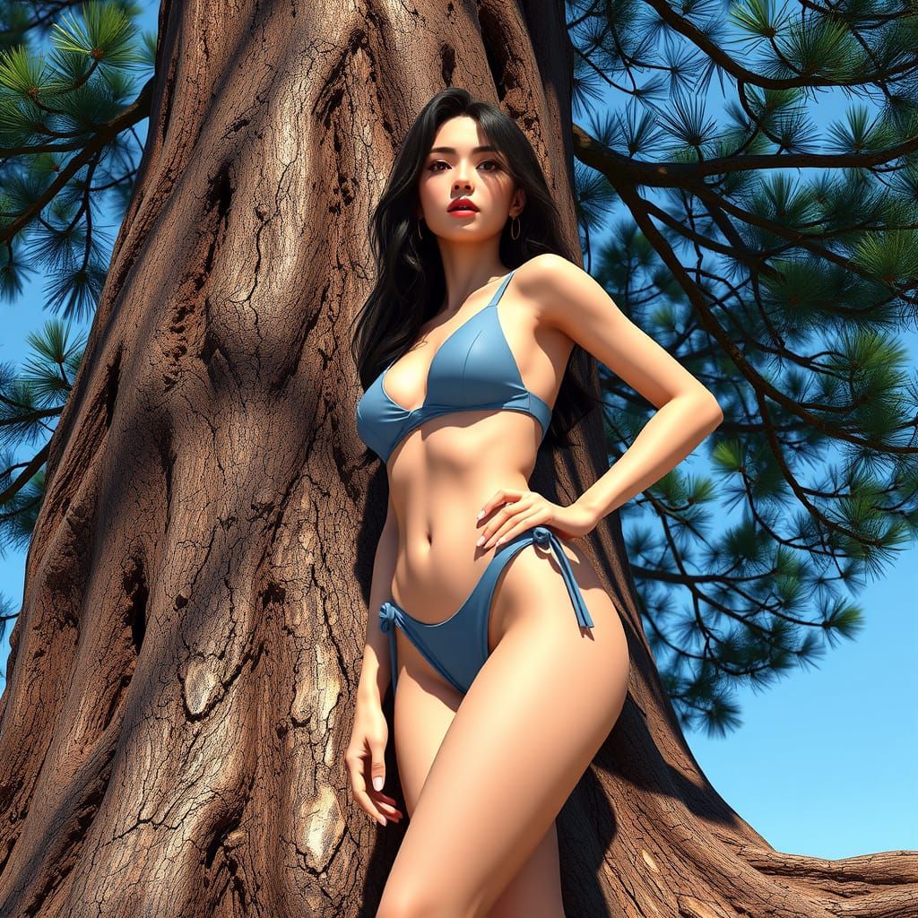 Woman Posing in Bikini, Milo Manara Style