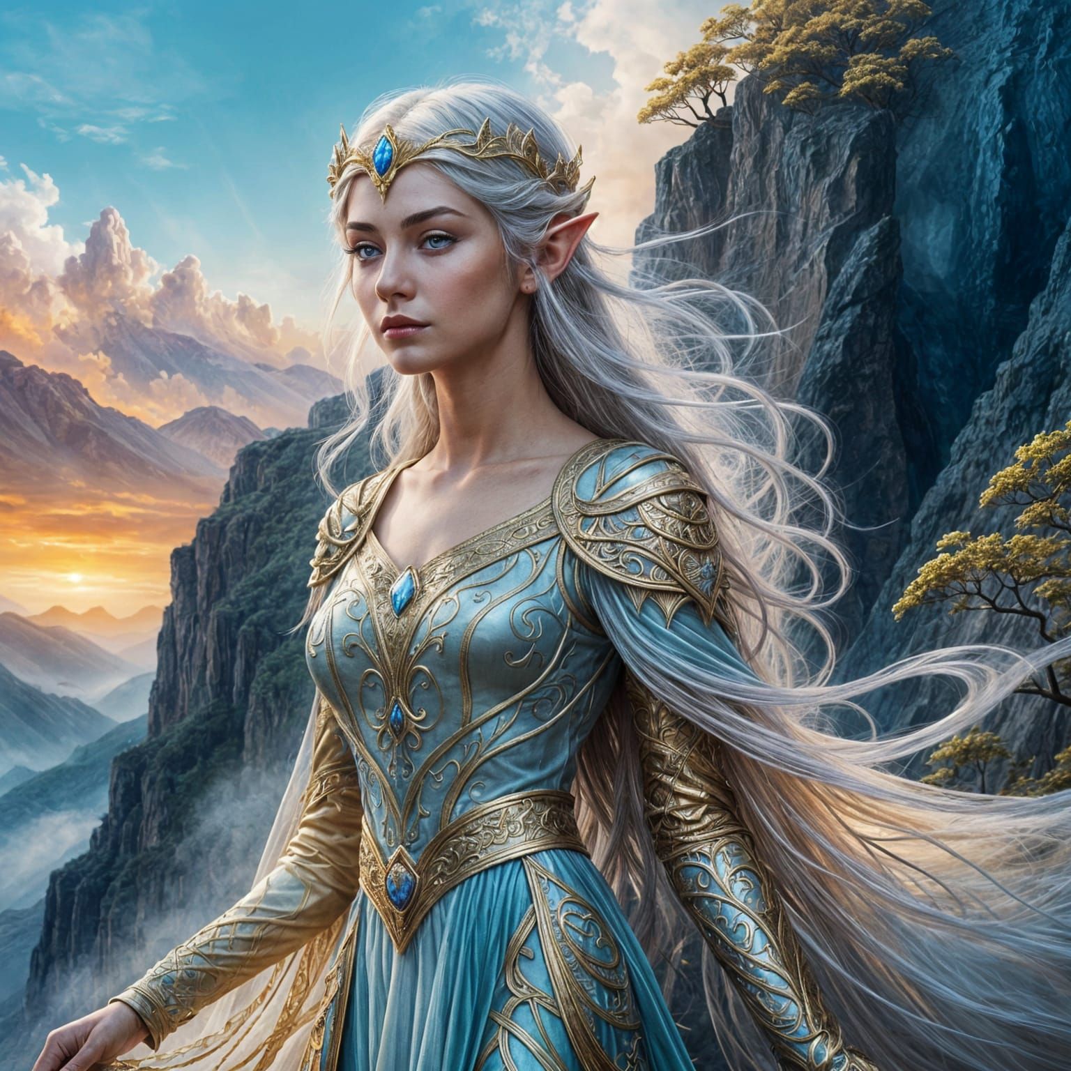 Elven Princess at Sunrise