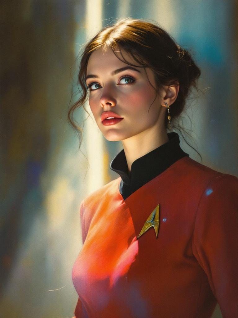 Starfleet Cadet in Vermeer-Degas Style