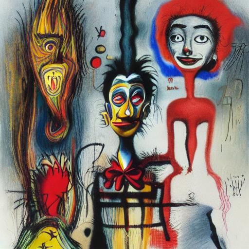 Dorothy Gale in Surrealist Basquiat-Dali Style
