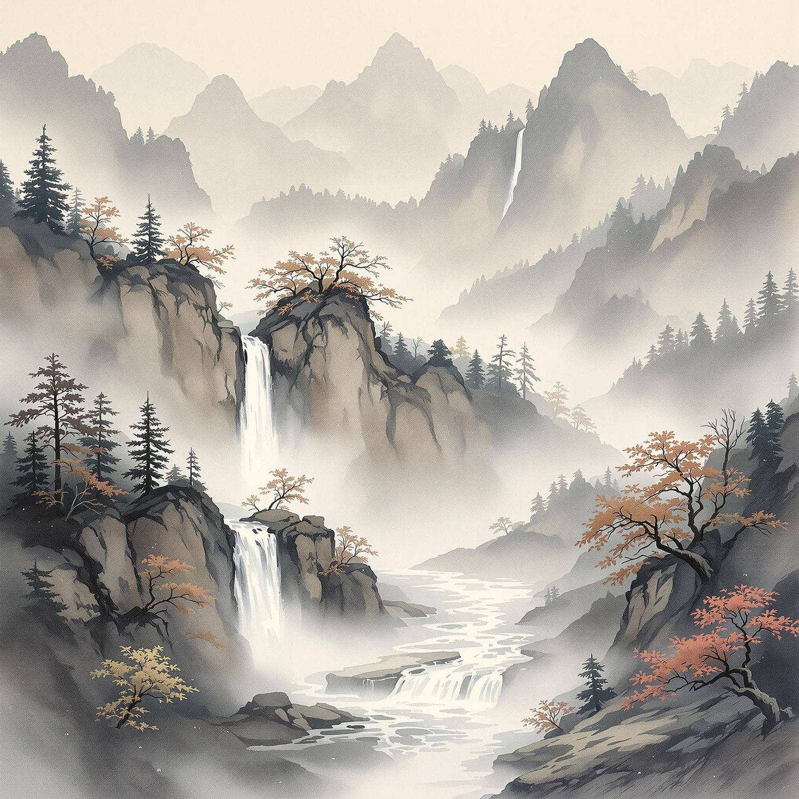 Ink Wash Painting - 1